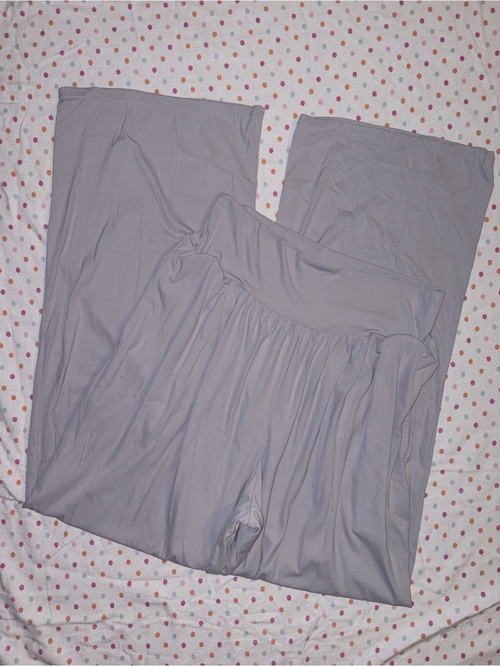 DLOODA Wide Leg Palazzo Pants Gray XL NWOT High Waisted Stretch